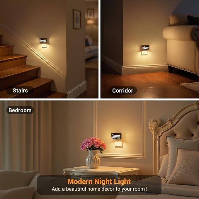 JandCase Motion Sensor Night Light, Night Lights Plug into Wall, Dusk to Dawn & - Image 7