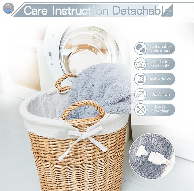 SNUGSUN Heated Queen Blanket Double Sided Sherpa, Soft Heating Electric Blanket - Image 5