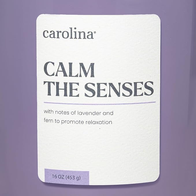 Carolina Calm The Senses Scented Candle, 16 oz Lavender & Fern Scented - Image 5