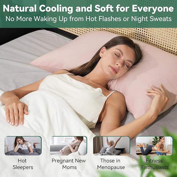 Cooling Curved Pillowcase for Side Sleeper Pillow - Image 5
