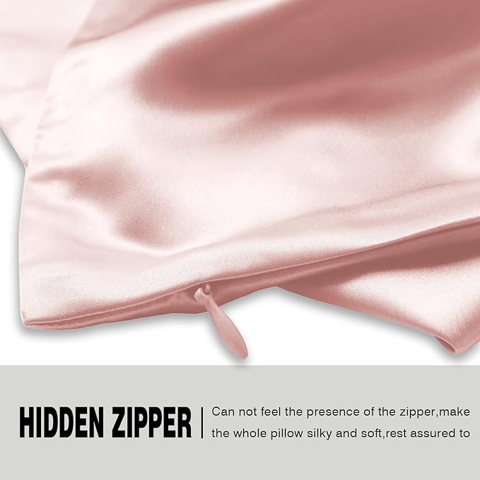 Silk Pillow Cases 2 Pack, Soft Breathable and Sliky Standard Size Pillow Cases - Image 4