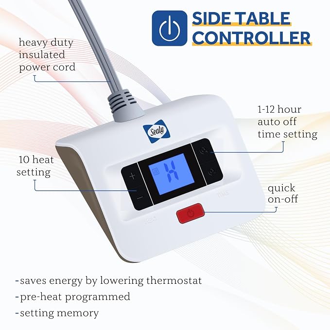 Sealy Electric Blanket Full Size, Soft Sherpa Heated Blanket Single Control - Image 4