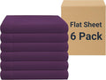 ZPECC Twin Flat Sheet Only 6 Pack, Durable Dark Purple Top Bed Sheets by ZPECC-ABrandThatHasBeenFocusedOnBabyProductsFor18Years