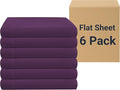 ZPECC Full Flat Sheet Only 6 Pack, Durable Dark Purple Top Bed Sheets by ZPECC-ABrandThatHasBeenFocusedOnBabyProductsFor18Years