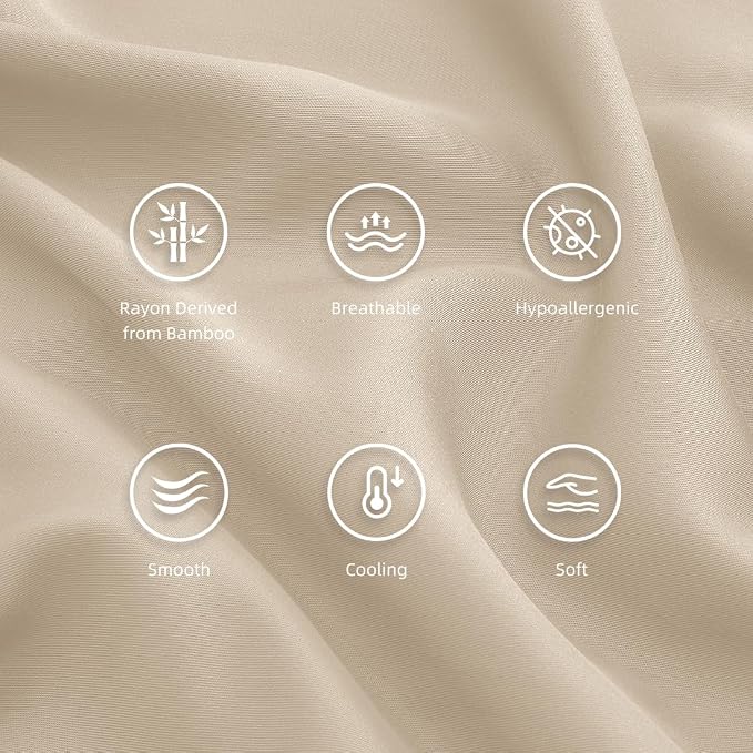 King Pillowcases, Cooling Viscose from Bamboo Pillow Covers - Image 5