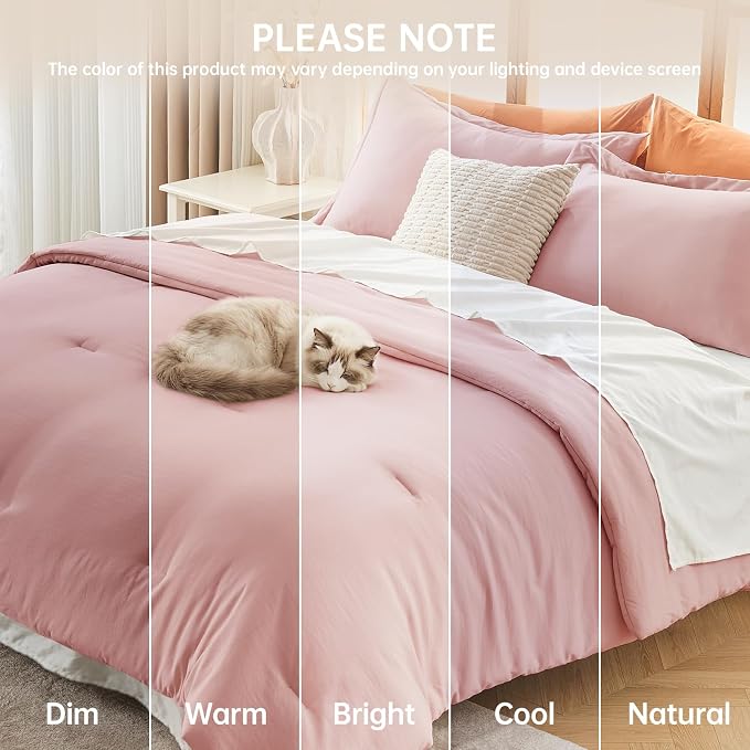 MUXHOMO King Size Comforter Set, All Season Ultra Soft Down Alternative Bedding - Image 9