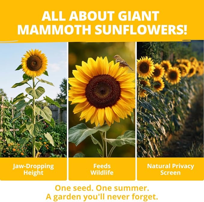 HOME GROWN Sunflower Seeds to Plant | 520+ Giant Mammoth Sunflower Seeds - Image 5
