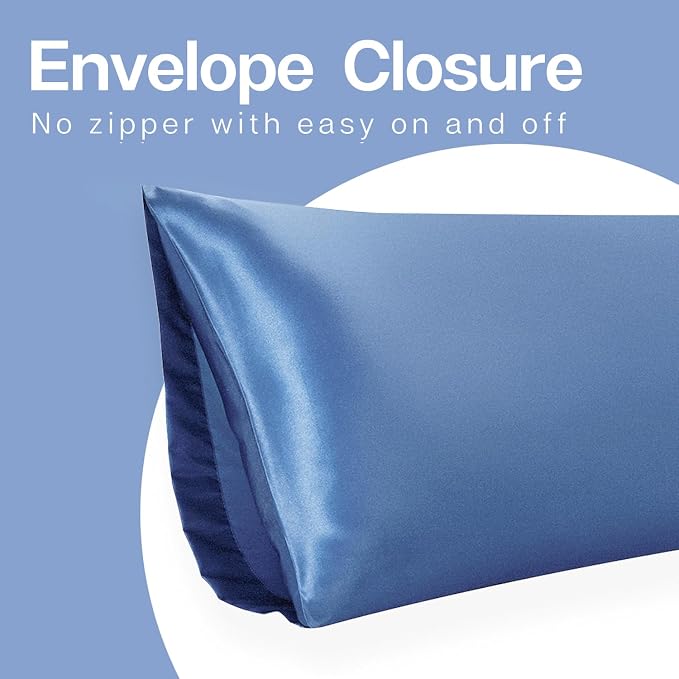MR&HM Satin Body Pillow Cover, Soft and Breathable Body Pillow Case - Image 7