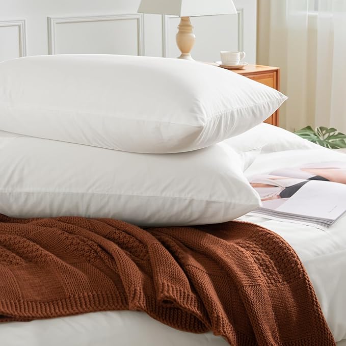 NEXHOME PRO Duvet Cover Set California King Linen Look Textured Cream White - Image 5