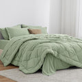 Love's cabin Full Comforter Set Sage, 7 Pieces Full Bed in a Bag, All Season by Lovescabin