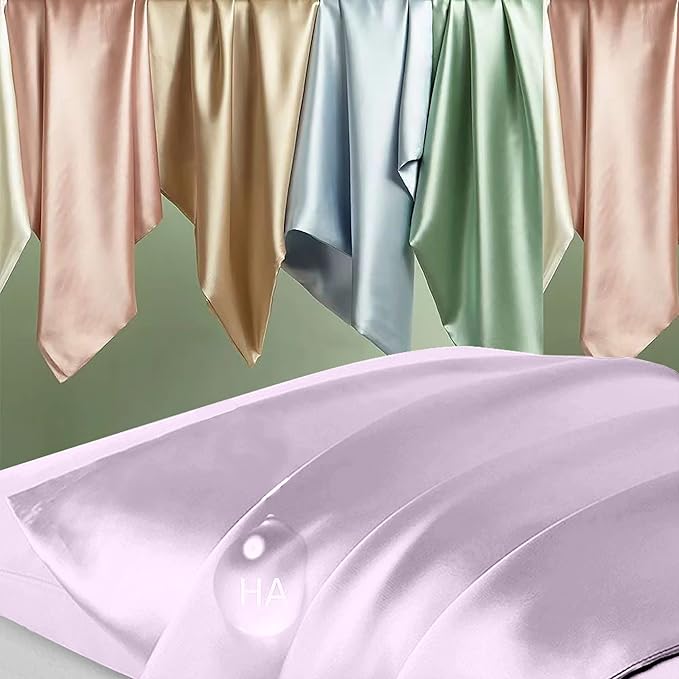 Silk Pillowcase 2 Pack, Mulberry Silk Pillow Cases Queen Size Set of 2 - Image 2