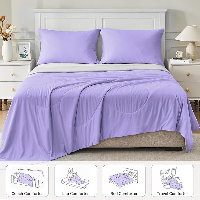 HOMFINE Cooling Comforter Queen Size, Japanese Double-Sided Cold Tech Fabric - Image 6