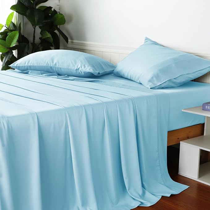 Bamboo Viscose Flat Sheets Only, Sateen Weave Full Size Flat Sheet Only - Image 5