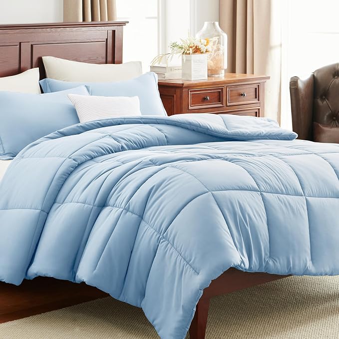 CozyLux Twin/Twin XL Comforter Set Baby Blue - Image 8