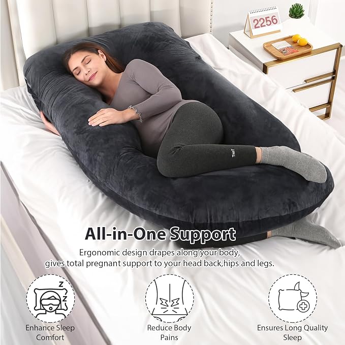 BATTOP Pregnancy Pillows for Sleeping, Full Body Maternity Pillow for Side - Image 4