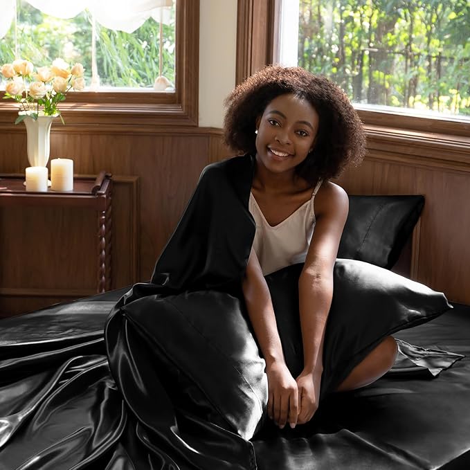 CozyLux Satin Sheets King Size Sheet Set - Image 5