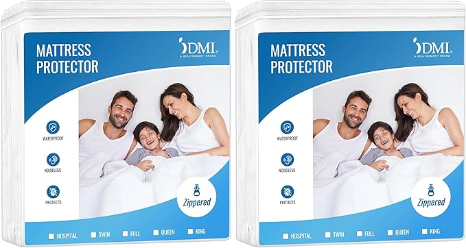 DMI Waterproof Mattress Protector and Mattress Cover, Encased Zippered Fit by DMI