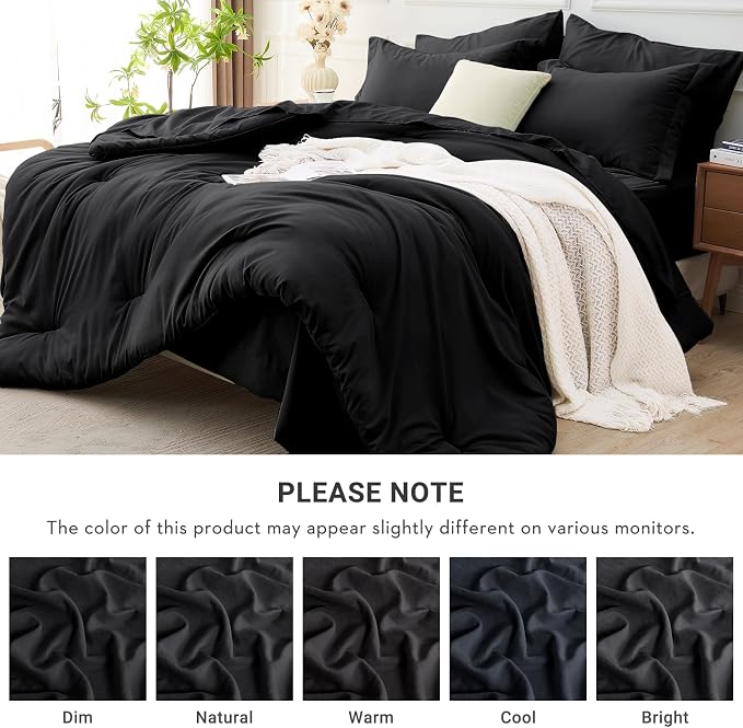 MUXHOMO 7 Pieces Full Comforter Set, Soft Bed in a Bag Full Size, All Season - Image 8