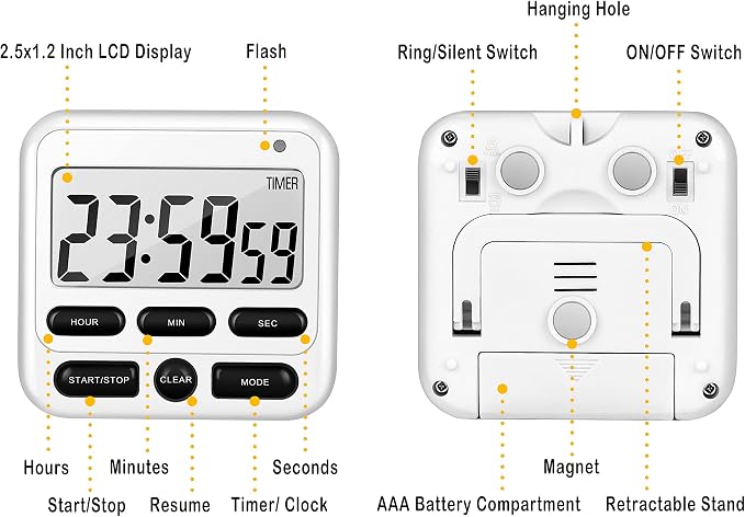 KTKUDY Digital Kitchen Timer - Image 7