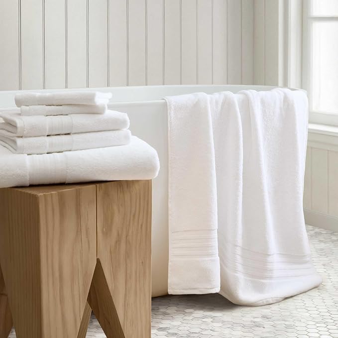 Martha Stewart - Bath Towels, Soft & Absorbent 100% Cotton Towels, Plush 700 GSM - Image 2
