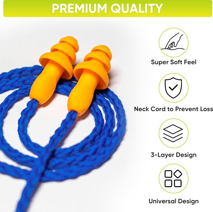 TICONN 100 Pairs Reusable Silicone Ear Plugs - Image 5