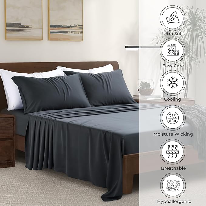 Luxury Bamboo Market | King Envelope Pillowcase Set | 100% Viscose Made from - Image 3