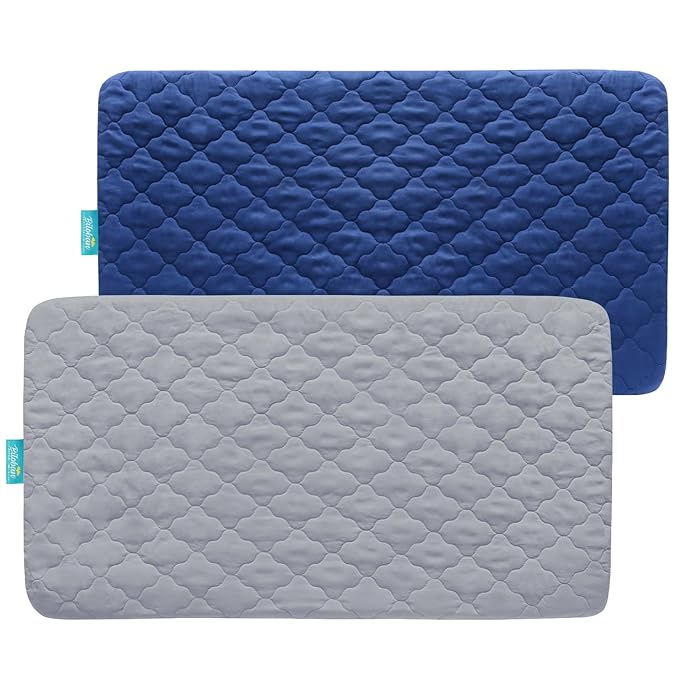 2 Pack Crib Mattress Protector Sheets Fitted Waterproof Crib Mattress Pad Cover - Image 2