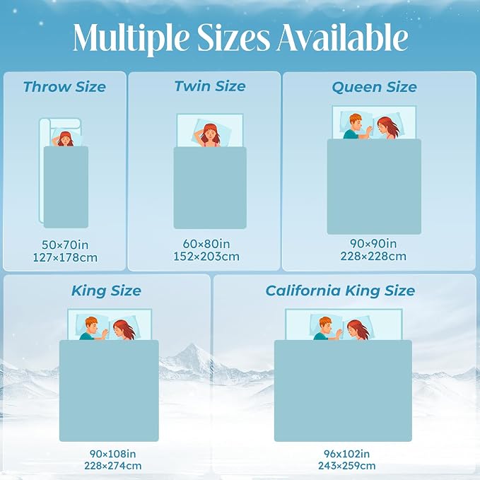 OIGAE Cooling Blanket for Hot Sleepers – Thin Summer Cooling Blanket Queen Size - Image 6
