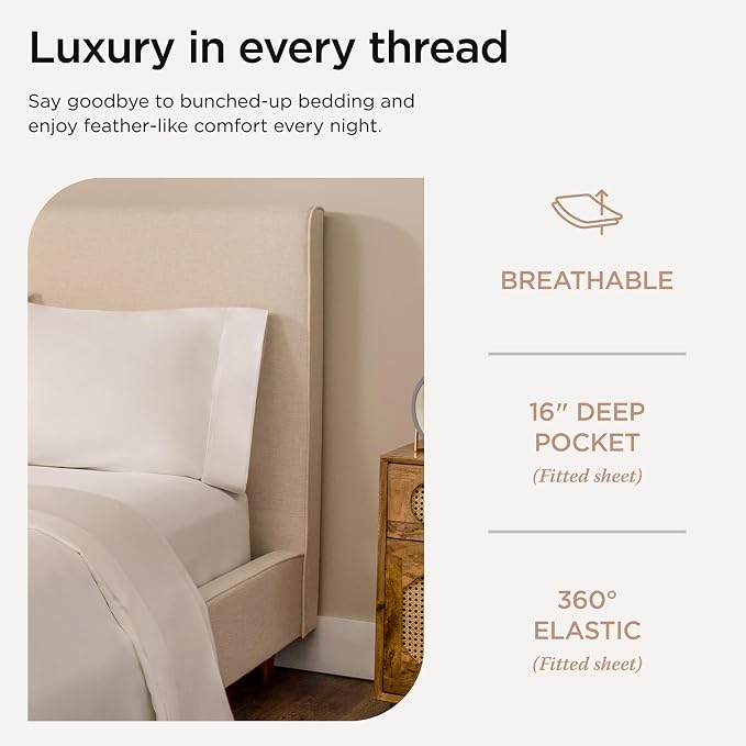 Threadmill Luxury 800 Thread Count Full Size 100% Cotton Sheets - Image 5