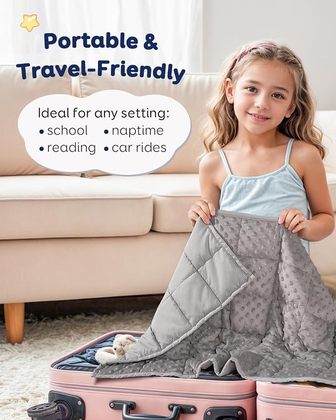 Kivik Weighted Lap Pad, Minky Dots Small Weighted Blanket 2lbs, Ultra-Soft - Image 7