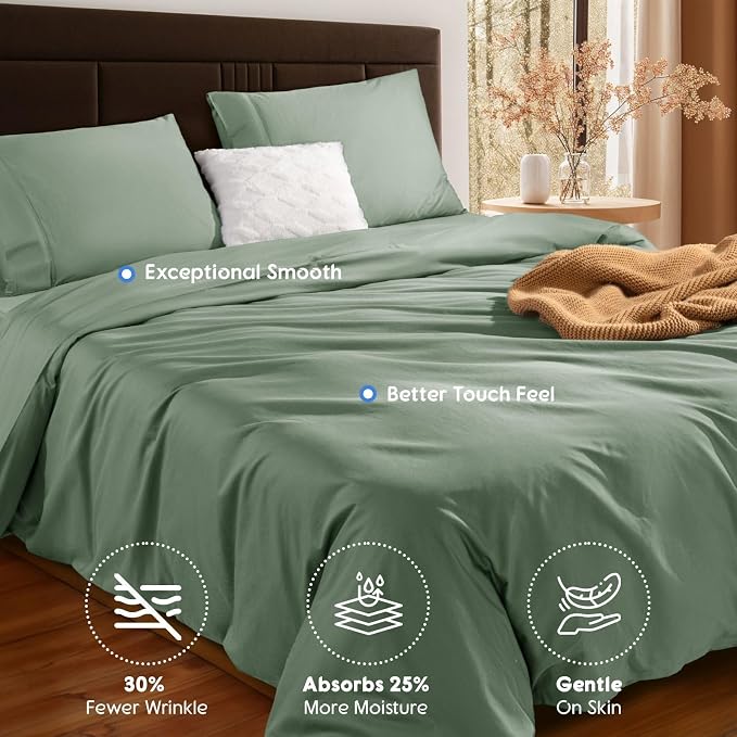 SONORO KATE 100% Egyptian Cotton Duvet Cover King Size, 1000 Thread Count - Image 6