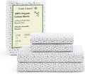 100% Organic Cotton White Full-Sheets Set, 4-Piece Long Staple Percale Weave by LaneLinen