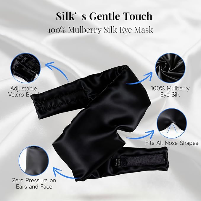 Silk Sleep Mask – 100% Mulberry Silk Eye Mask - Image 3