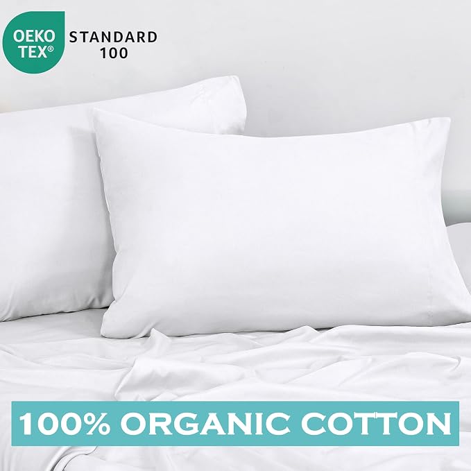 Royale Linens White Cotton Pillow Cases King Size Set of 12 - Image 3
