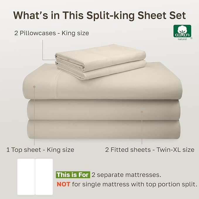 California Design Den Split King Sheet Set - Image 4
