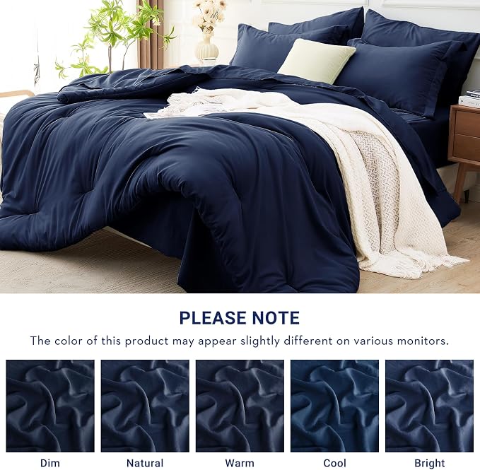 MUXHOMO 7 Pieces Full Comforter Set, Soft Bed in a Bag Full Size, All Season - Image 8
