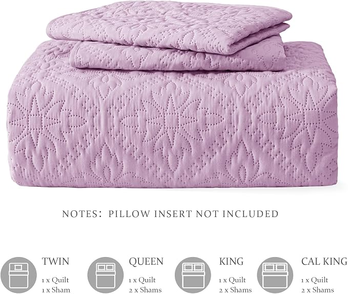 Exclusivo Mezcla King Quilt Bedding Set, Lightweight Soft Bedspreads Coverlets - Image 6
