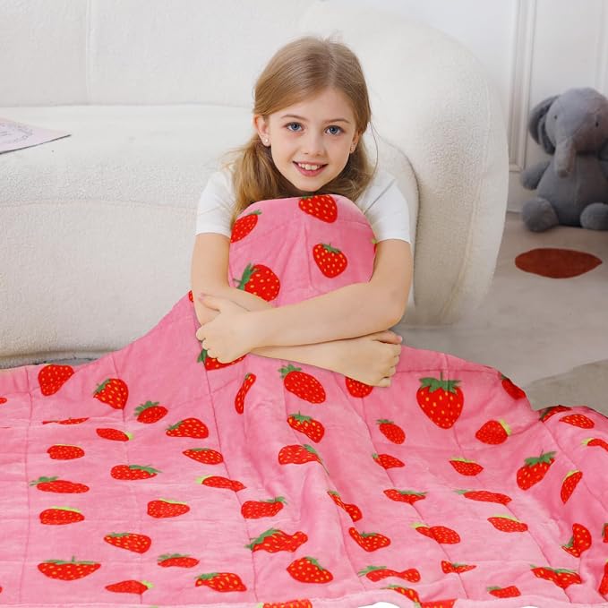 Aemicion Kids Weighted Blanket 7 pounds Twin Size 41"x 60", Soft Sherpa Fleece - Image 5