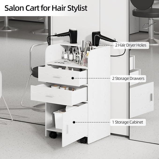4ever2buy Salon Station for Hair Stylist, Salon Trolley Cart - Image 6
