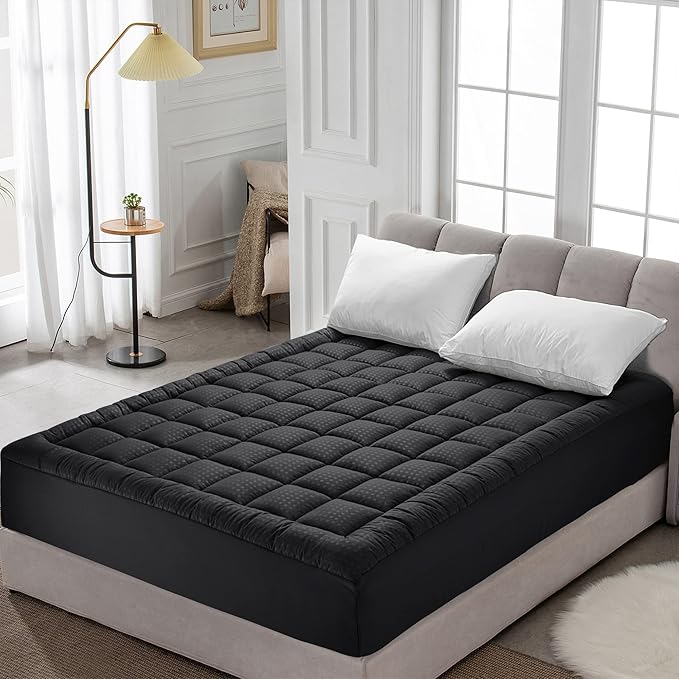 HYLEORY Full Mattress Pad Quilted Fitted Mattress Protector Cooling Pillow Top - Image 7