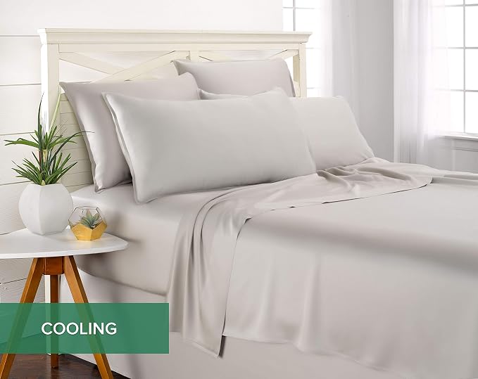 Pure Bamboo King Sheets, Genuine 100% Organic Viscose Derived from Bamboo Bed - Image 5