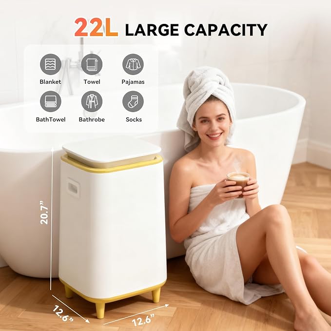Large Towel Warmer for Bathroom, Unlimited Heating Heated Towel Warmers Bucket - Image 5
