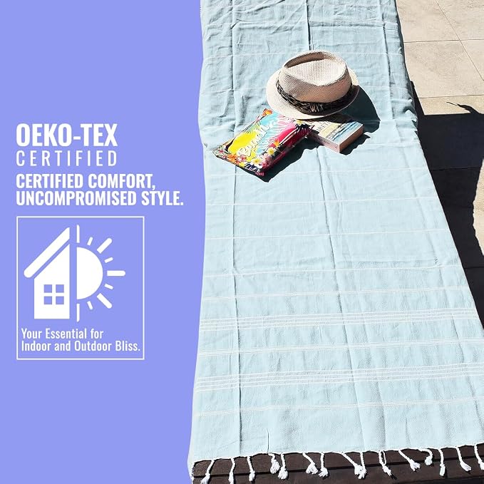 Beach Towel 100% Cotton Turkish Beach Towel Adult 38x70 Inch Pre-washed - Image 7