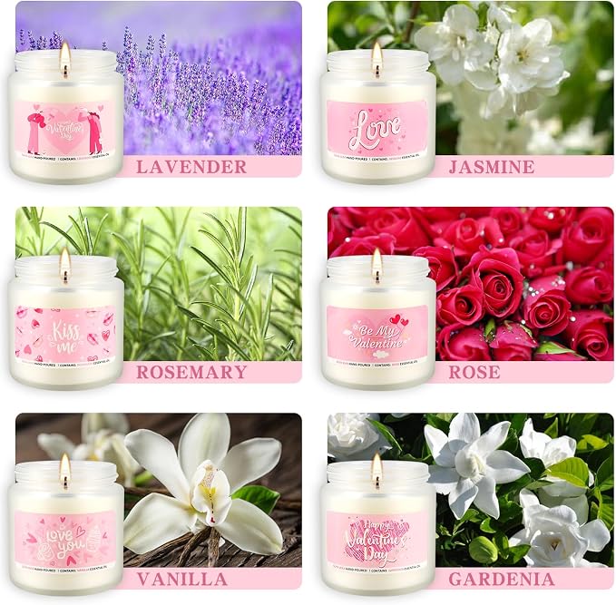 Set of 12 Valentines Scented Candles -3.5oz Romantic Candle Gifts - Image 4