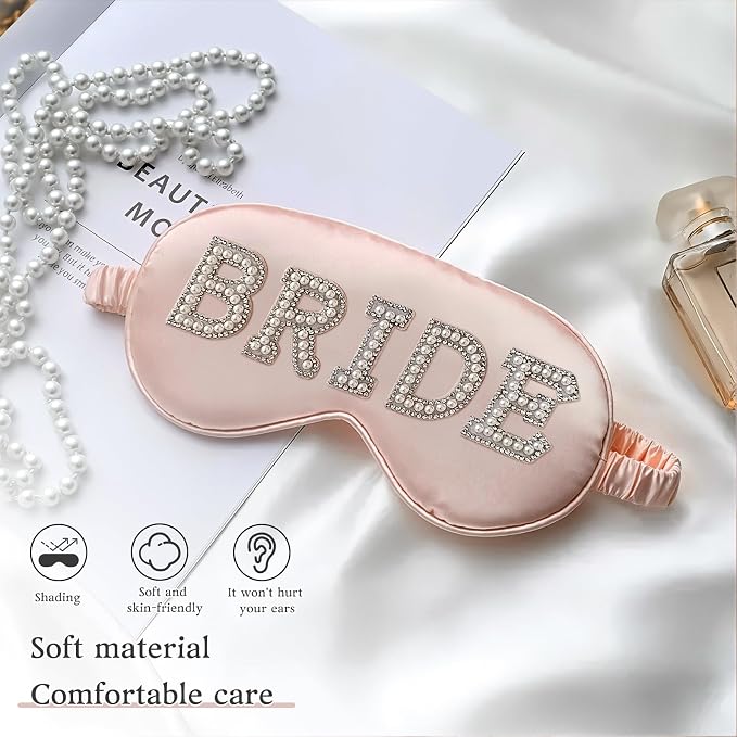 Bride Sleep Mask, Bride Eye Mask, Mrs Satin Bridal Eye Maskes Soft Sleep Maskes - Image 3