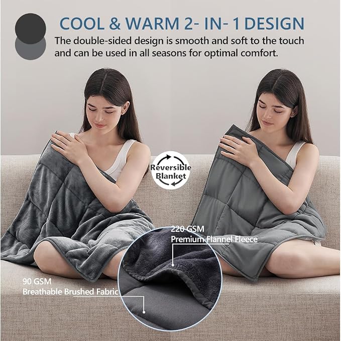L'AGRATY Weighted Lap Blanket 5lb: Small Weighted Blanket - Image 3