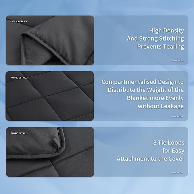 Topcee Weighted Blanket Soft Cooling Heavy Blanket Sleeping, Apply to 240-260 - Image 5