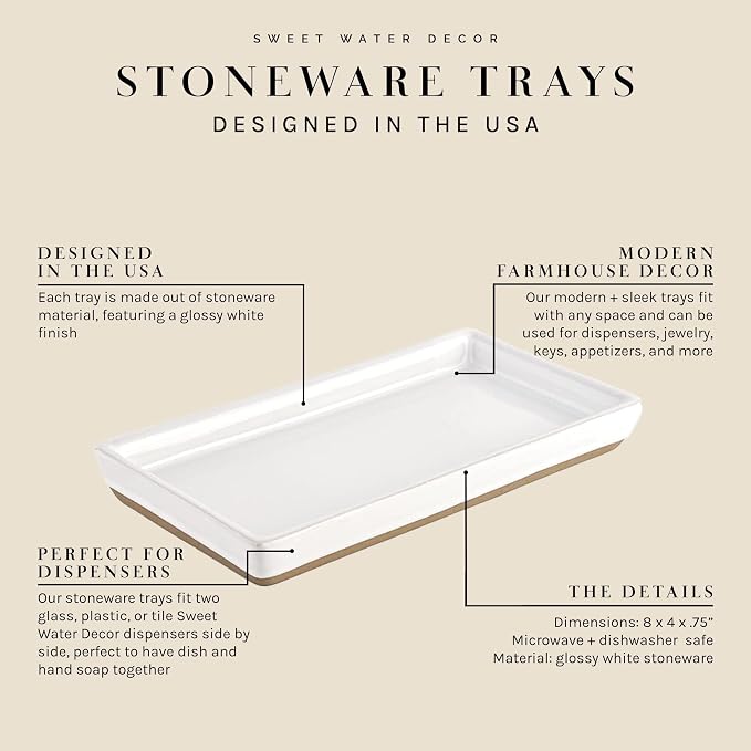Sweet Water Decor Stoneware Tray - Image 8