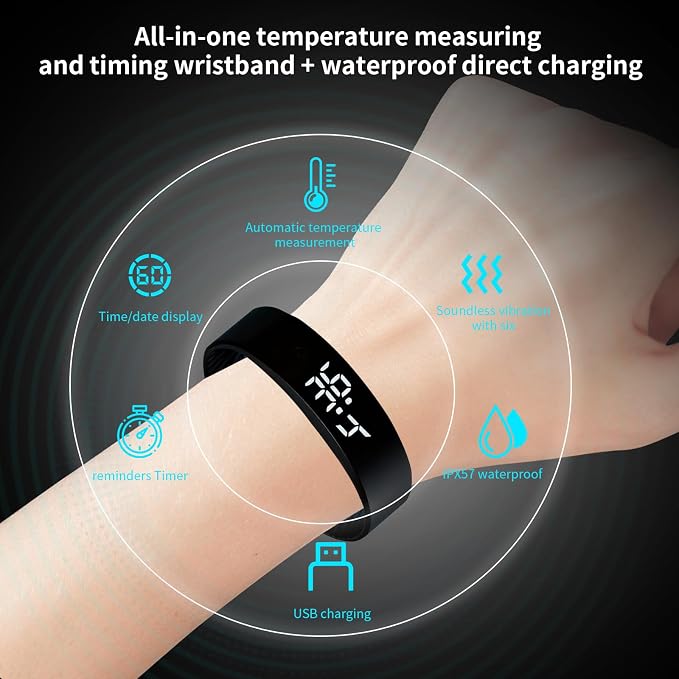 Effective Alarm Clocks for Deep Sleepers Silent Vibrating Wristband Shock Wrist - Image 2