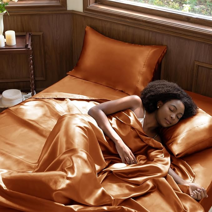 CozyLux Satin Sheets Full Size Sheets - Image 2